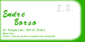 endre borso business card
